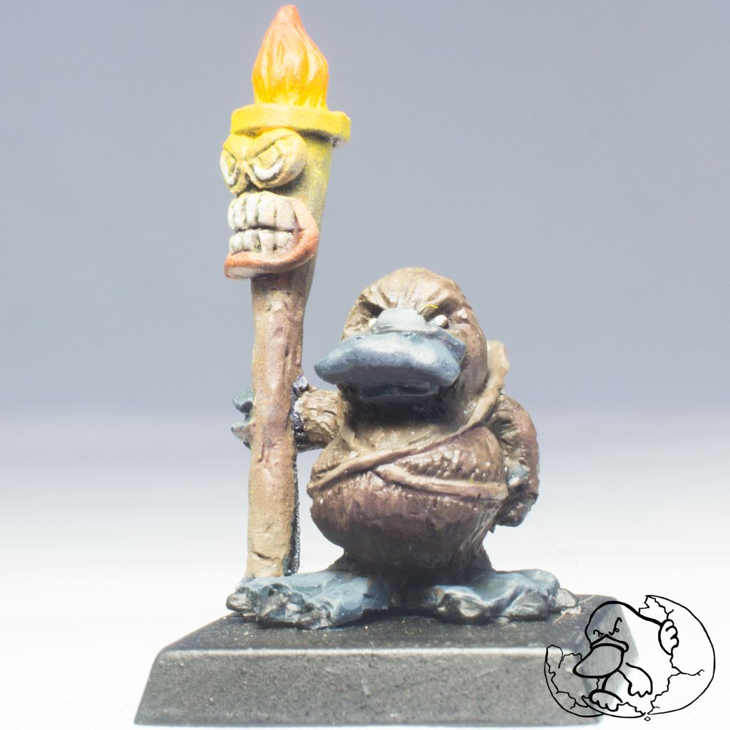 wizard platypus character metal mini 28mm for role playing games dungeon and wargames 