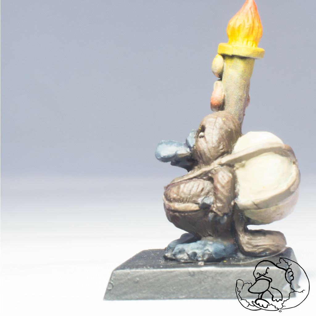 errant platypus adventurer miniature metal 28mm for role playing games and wargames