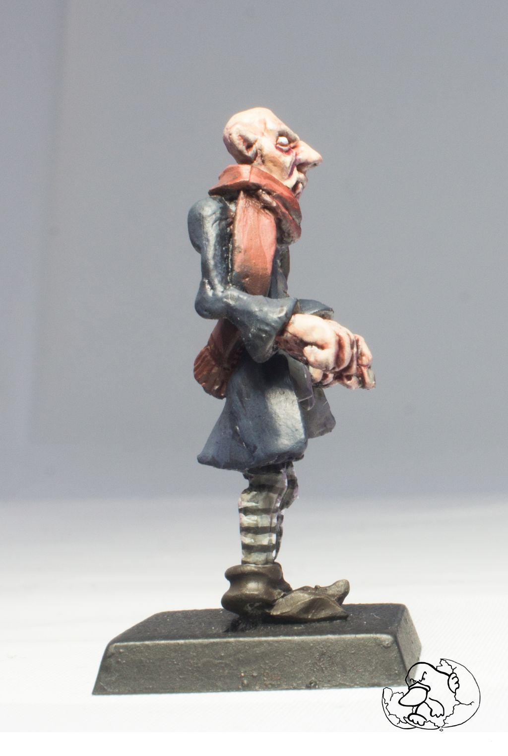 pewter miniature painted of a vampire for epic fantasy wargames or role playing games of gothic horror