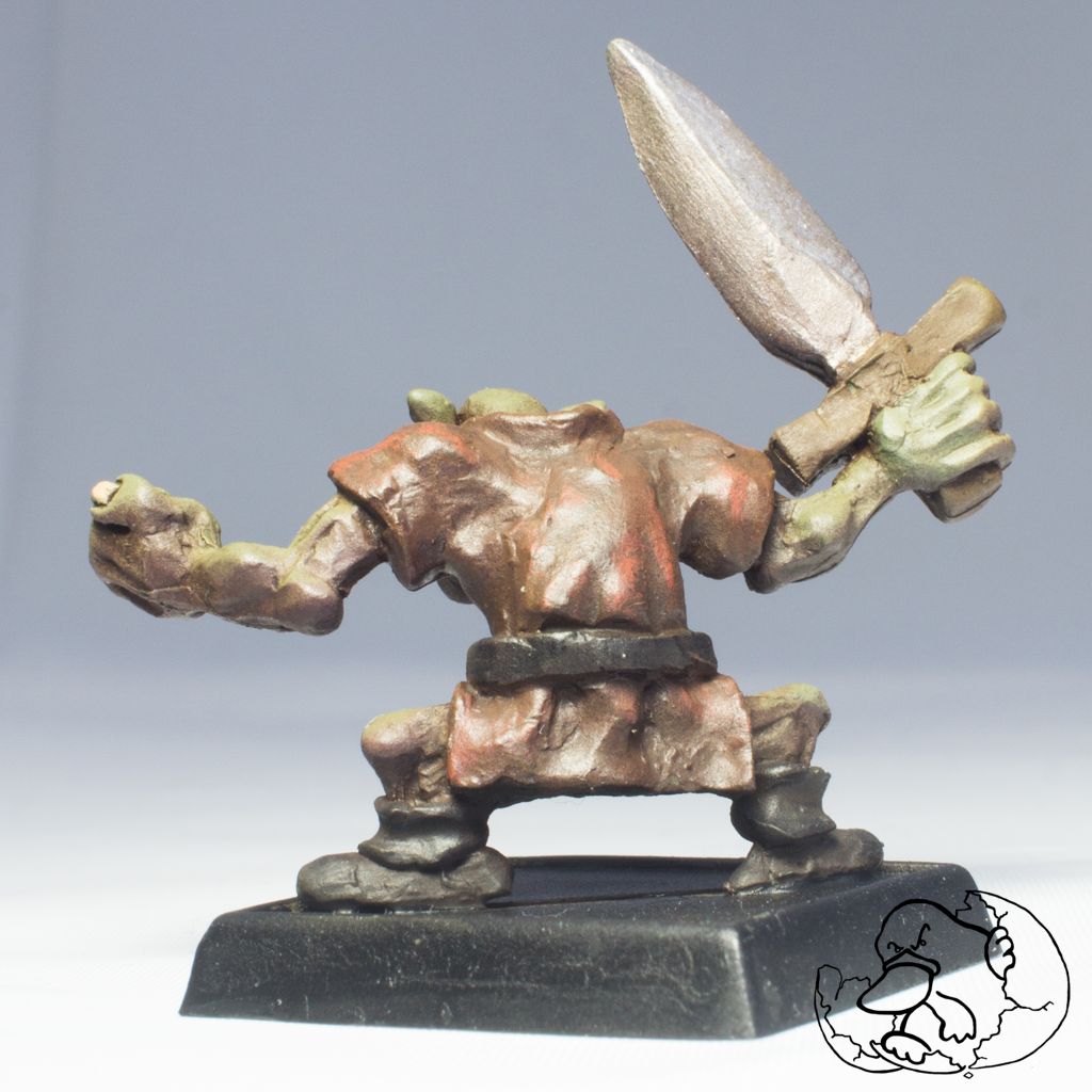 back of a pewter goblin miniature