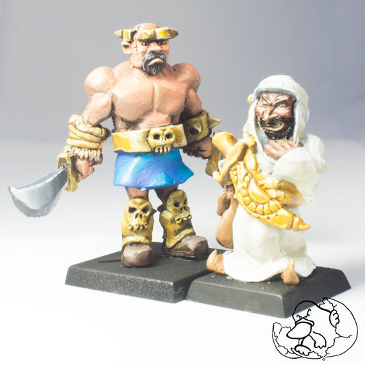 the platypus egg miniatures of a merchant and a barbarian