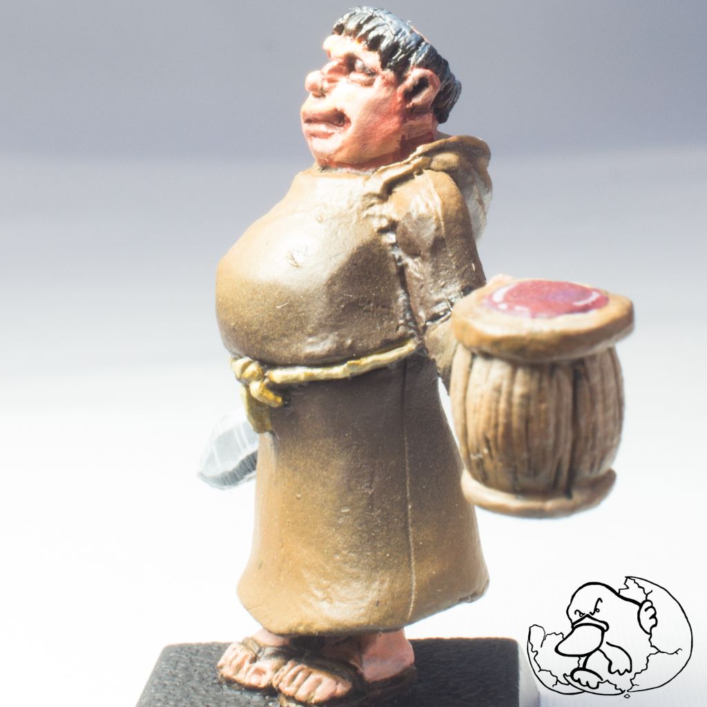 drunken human priest epic fantasy character metal miniature for role game players and wargamers