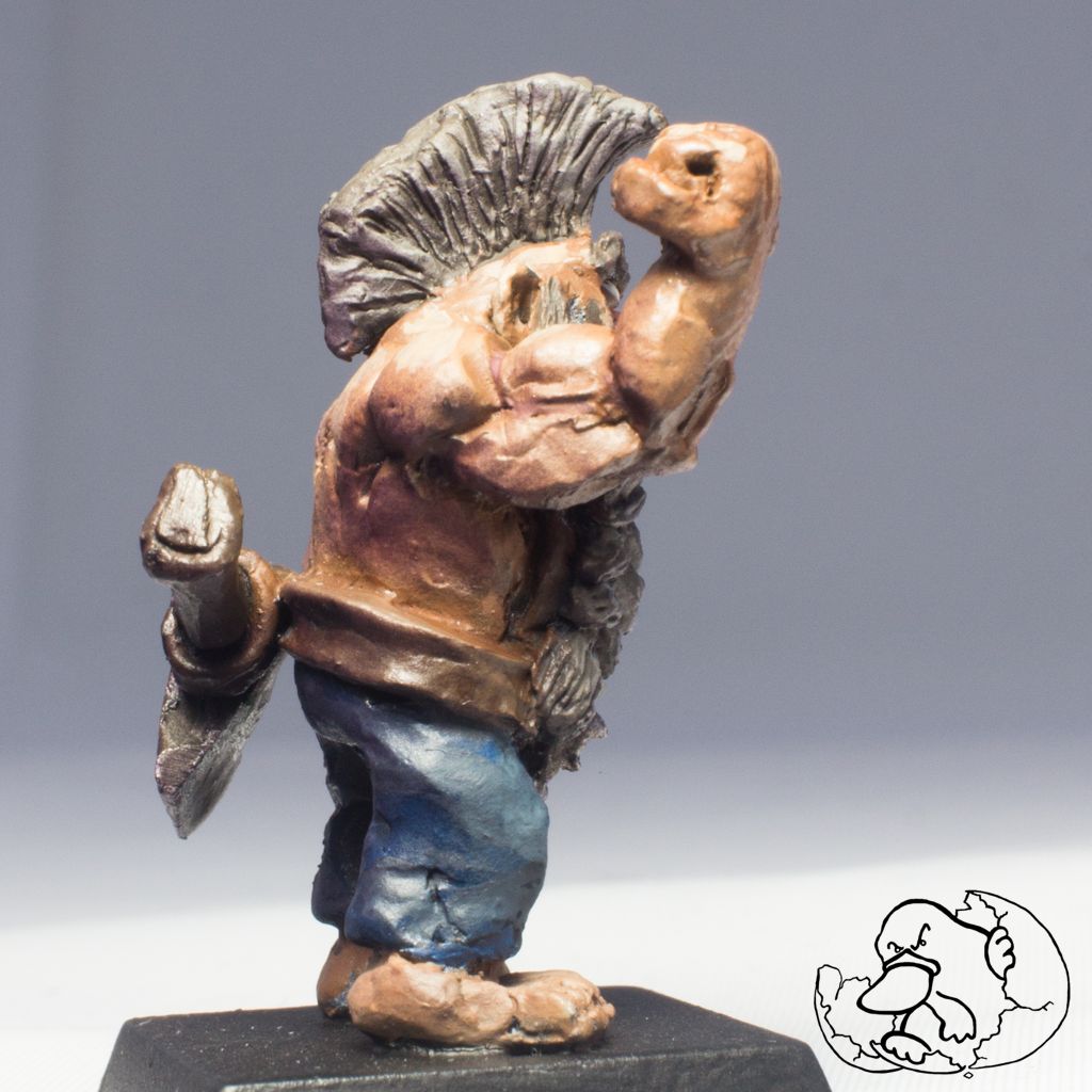 troll hunter dwarf warrior metal 28mm mini painted