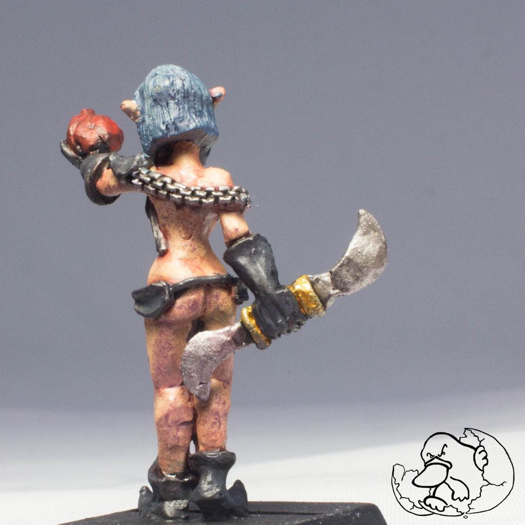 metal mini dark elf woman back