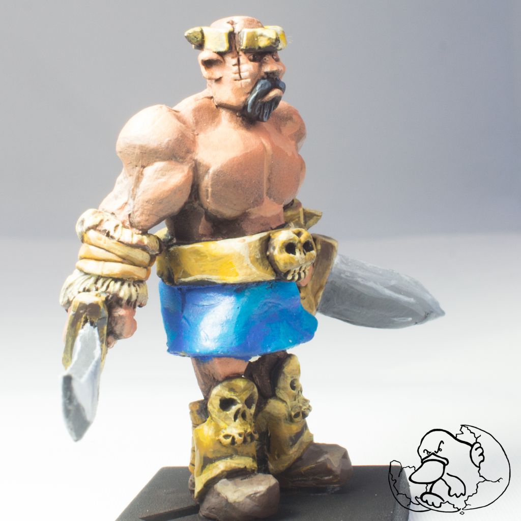 comical Warrior 28mm metal miniature painted for role playing game and wargame