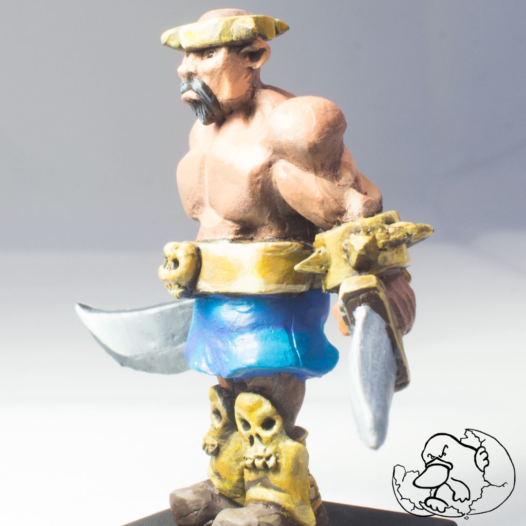 warrior pewter mini painted for role playing players and wargamers